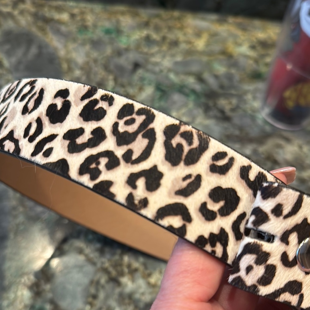 Leopard Print Women's Belt - Picture 2 of 6